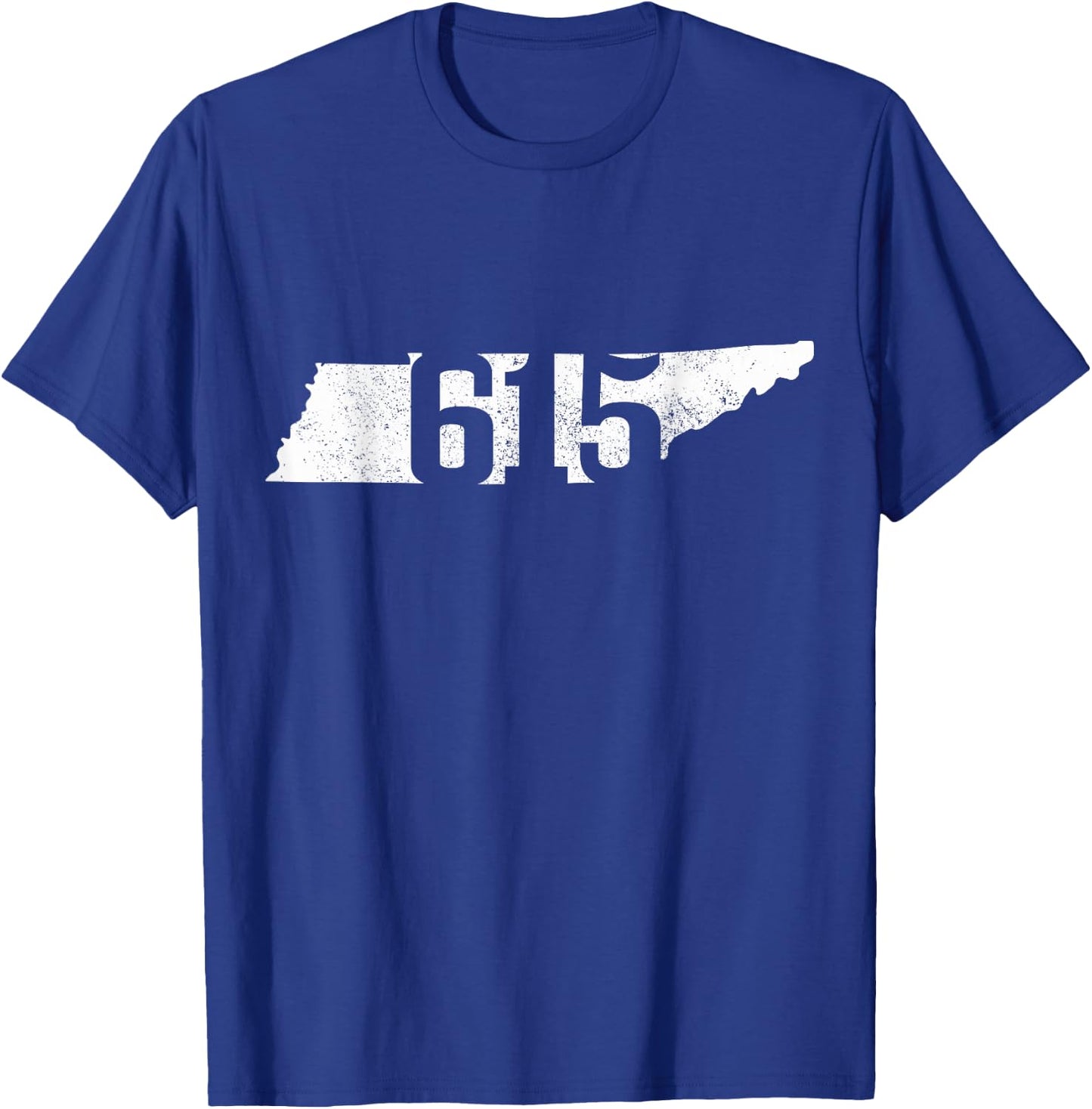 Nashville 615 Area Code Tennessee State Map Pride Music City T-Shirt - T-Shirt | Royal
