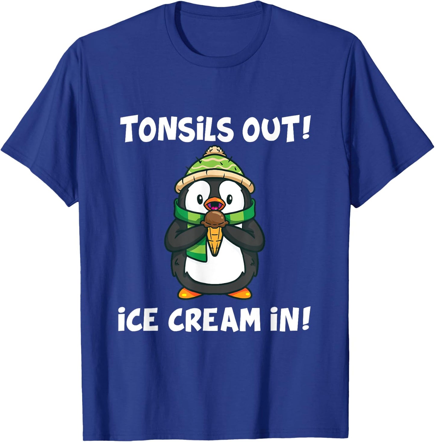 Tonsil Removal Surgery Recovery Gift Penguin T-Shirt - T-Shirt | Royal