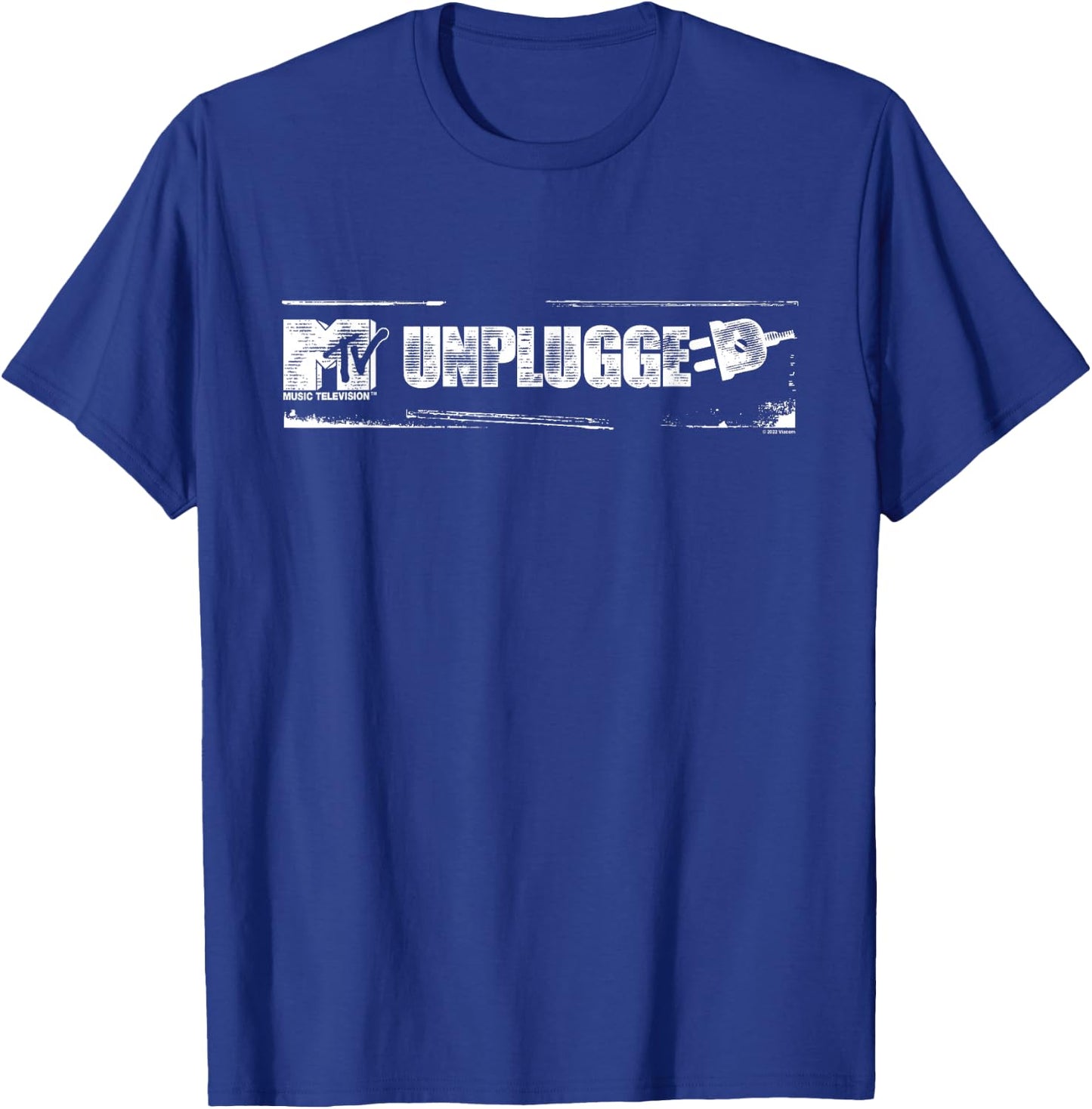 MTV Unplugged Distressed MTV Logo T-Shirt - T-Shirt | Royal