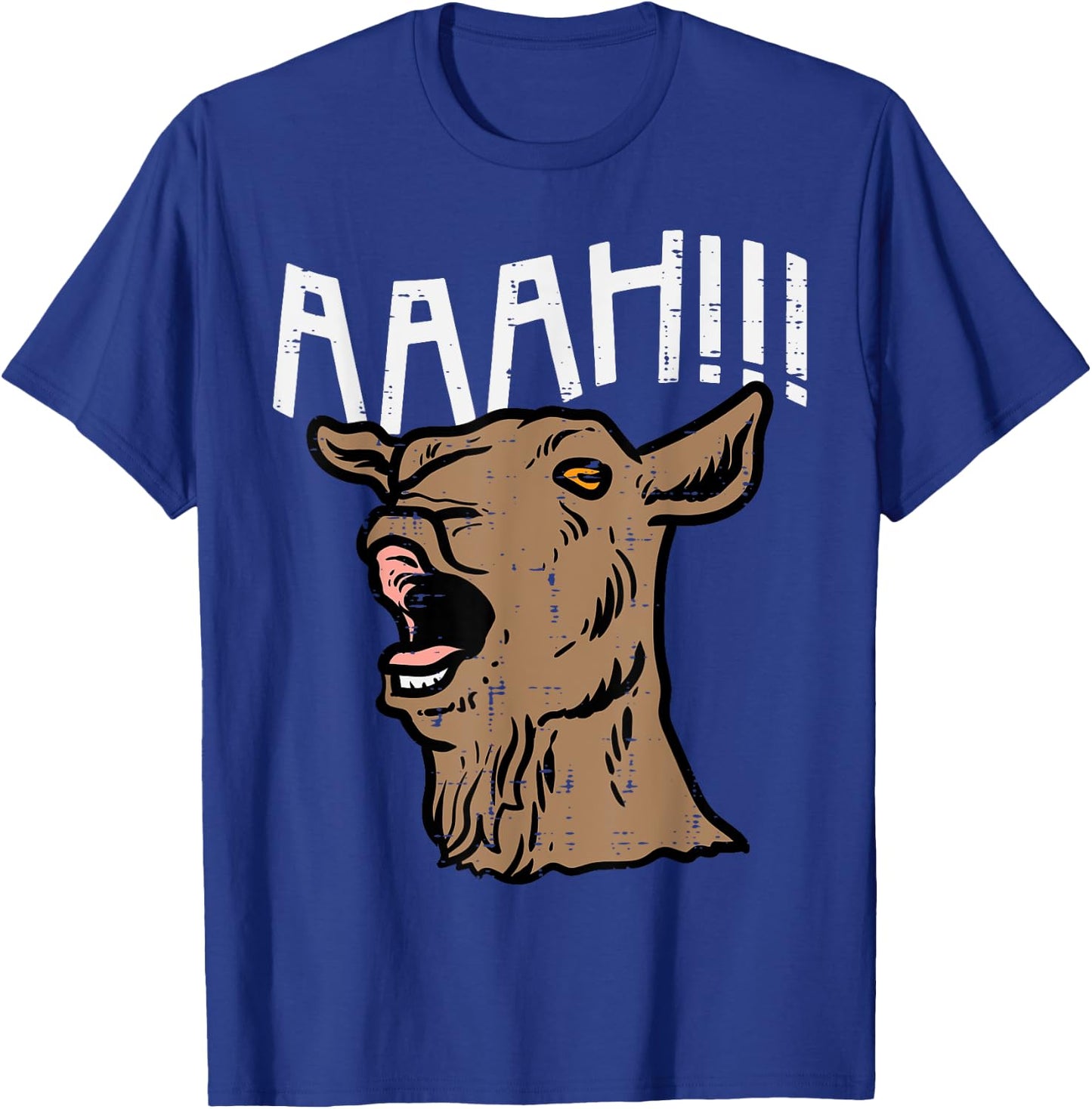 Goat Aaah Bleating Scream Animal Lover Farmer Men Women Kids T-Shirt - T-Shirt | Royal