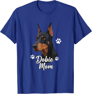 Dog - Dobie Mom Doberman Mom Design for Doberman Lovers &Can T-Shirt - T-Shirt | Royal