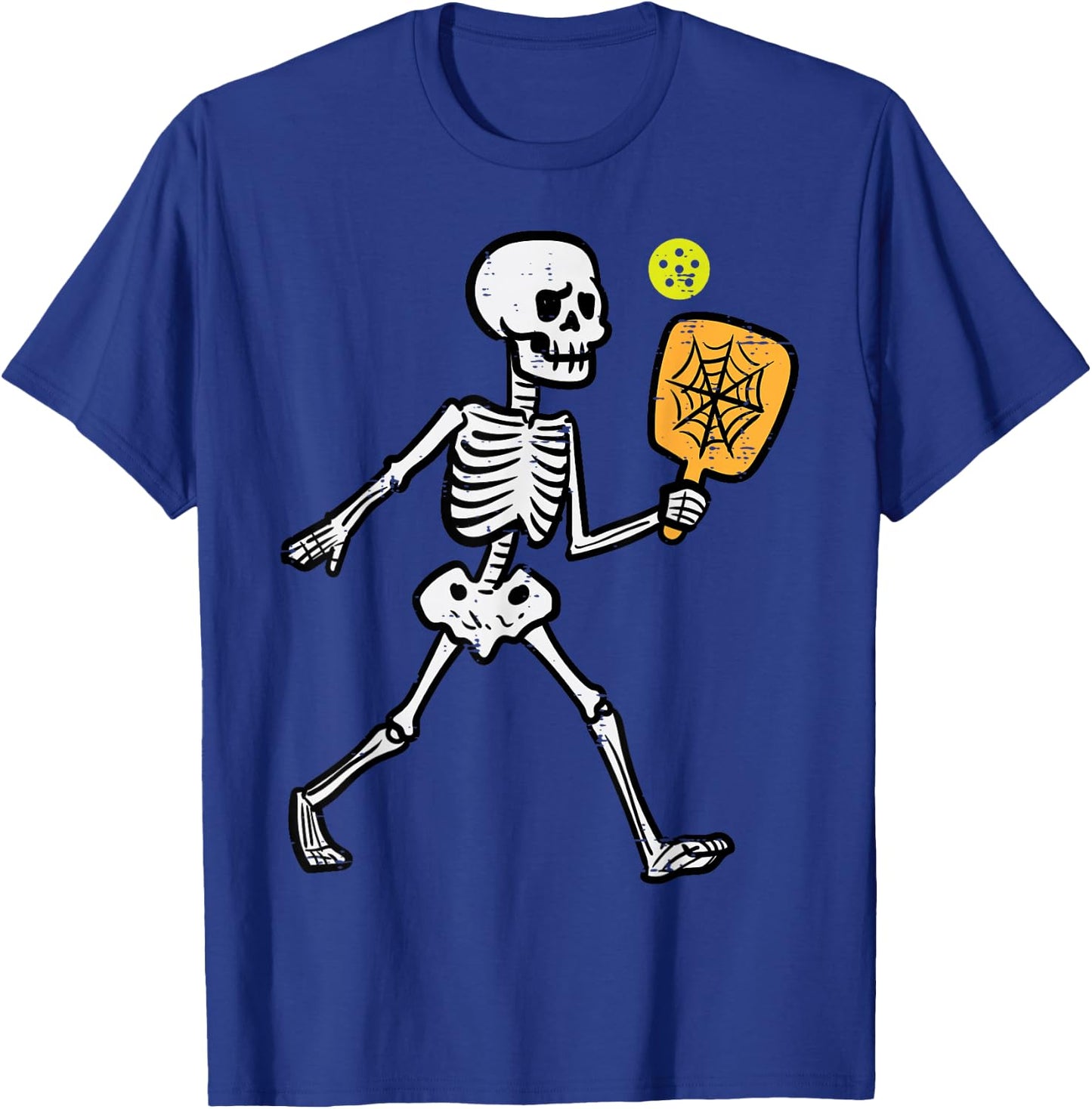 Halloween Skeleton Pickle Ball Costume Sports Women Kids Men T-Shirt - T-Shirt | Royal