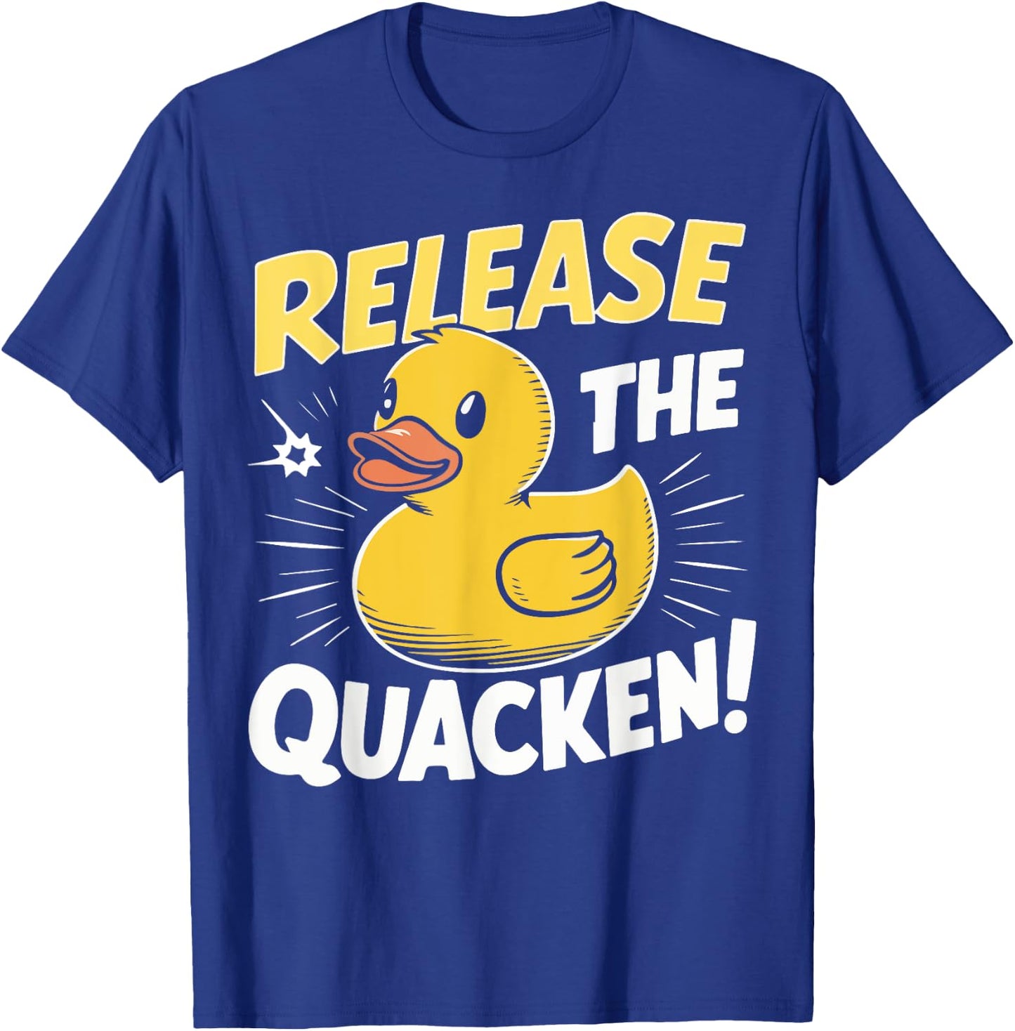 Release the Quacken Rubber Duck , Small, Black T-Shirt - T-Shirt | Royal