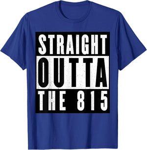 Straight Outta The 815 Illinois T-Shirt - T-Shirt | Royal