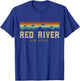 Red River Vintage Mountains Hiking Camping New Mexico Retro T-Shirt - T-Shirt | Royal