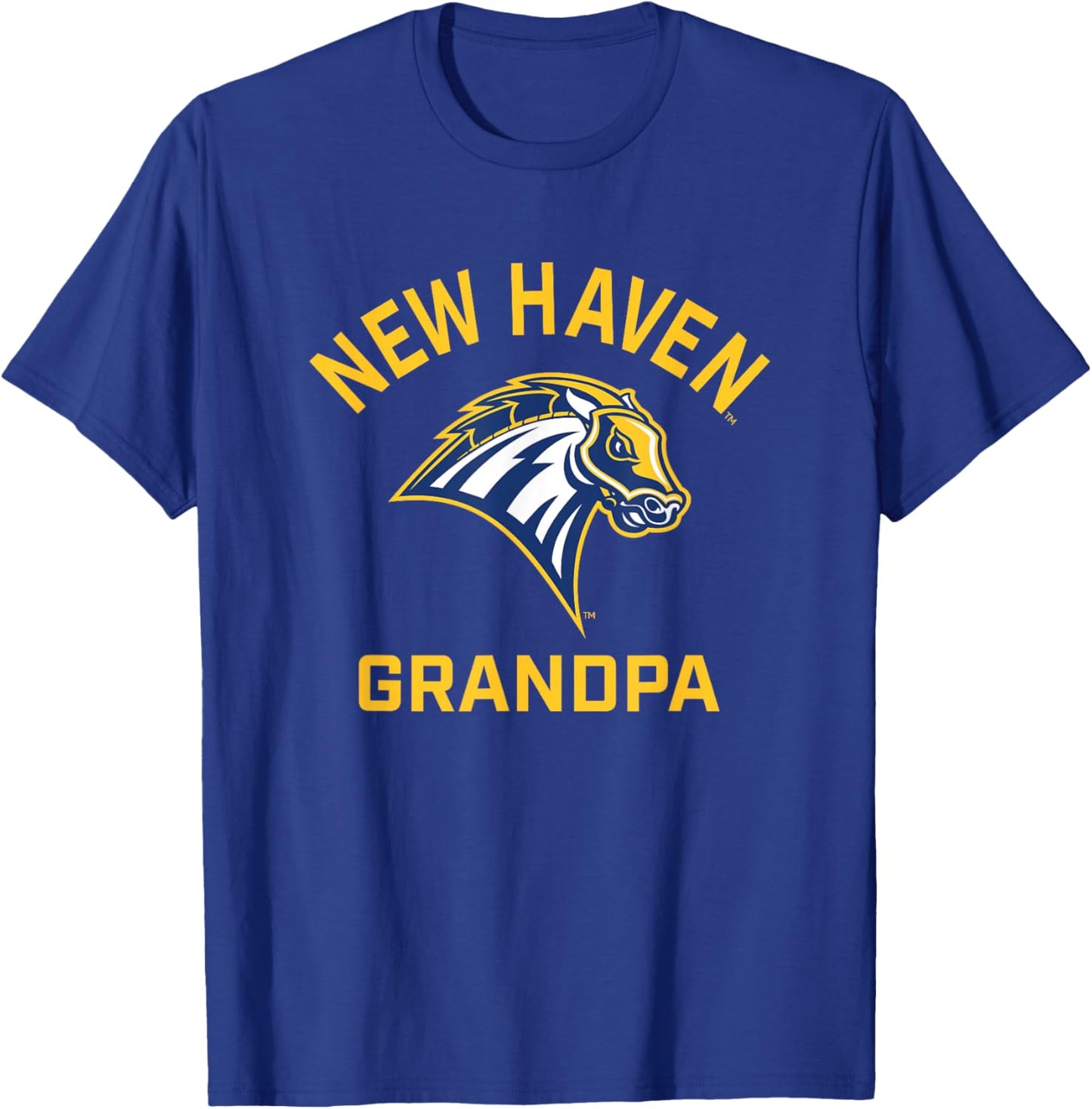 University of New Haven UNH Chargers Arched Grandpa T-Shirt - T-Shirt | Royal