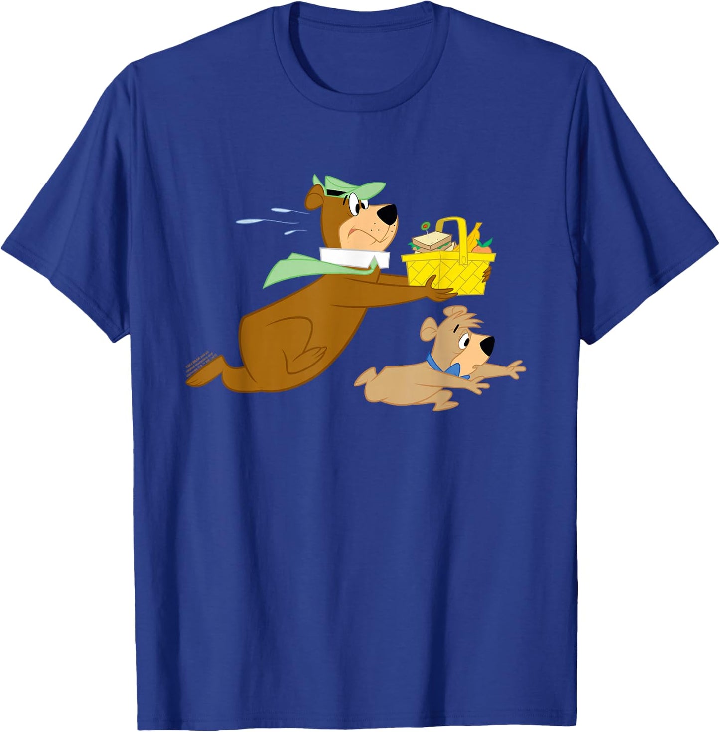 Yogi Bear and Boo Boo Steal Picnic Basket T-Shirt - T-Shirt | Royal