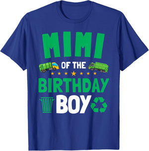 Mimi Of The Birthday Boy Garbage Trucks Dump Funny T-Shirt - T-Shirt | Royal