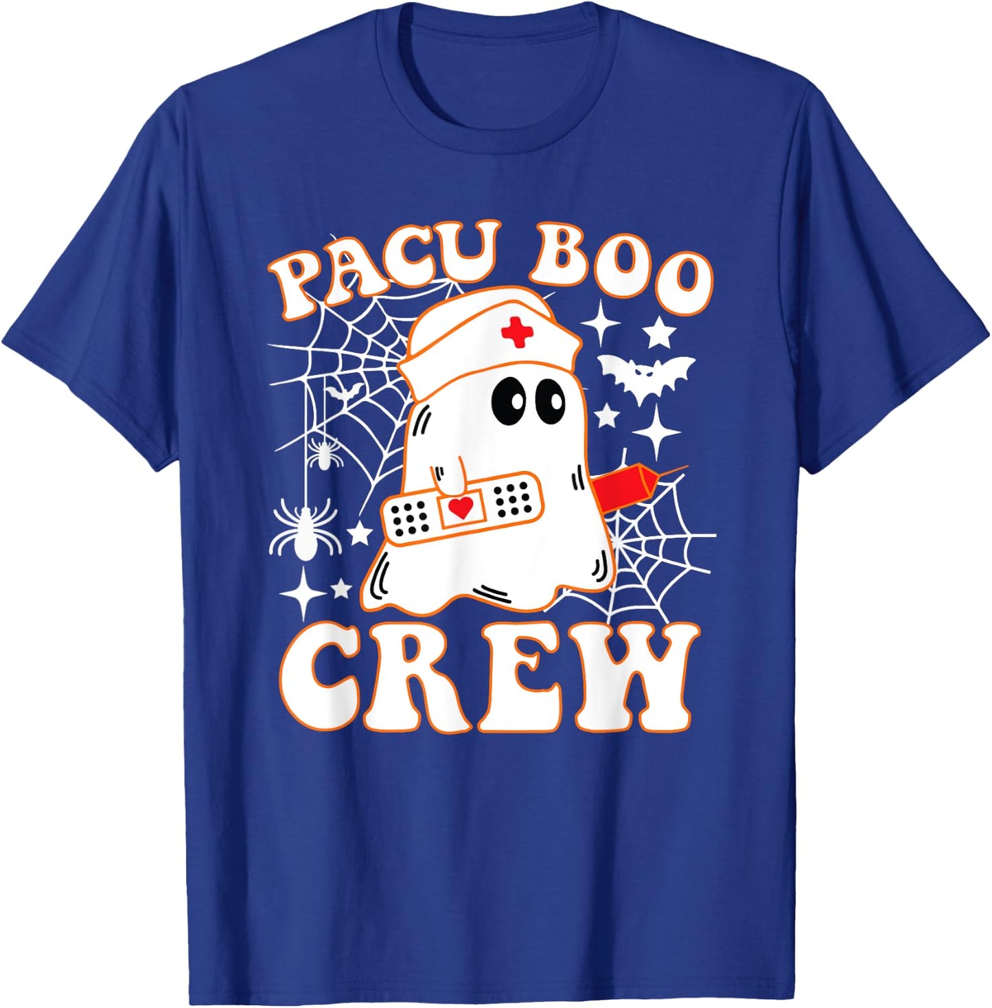 PACU Boo Crew Nurse Funny Ghost Halloween Costume T-Shirt - T-Shirt | Royal