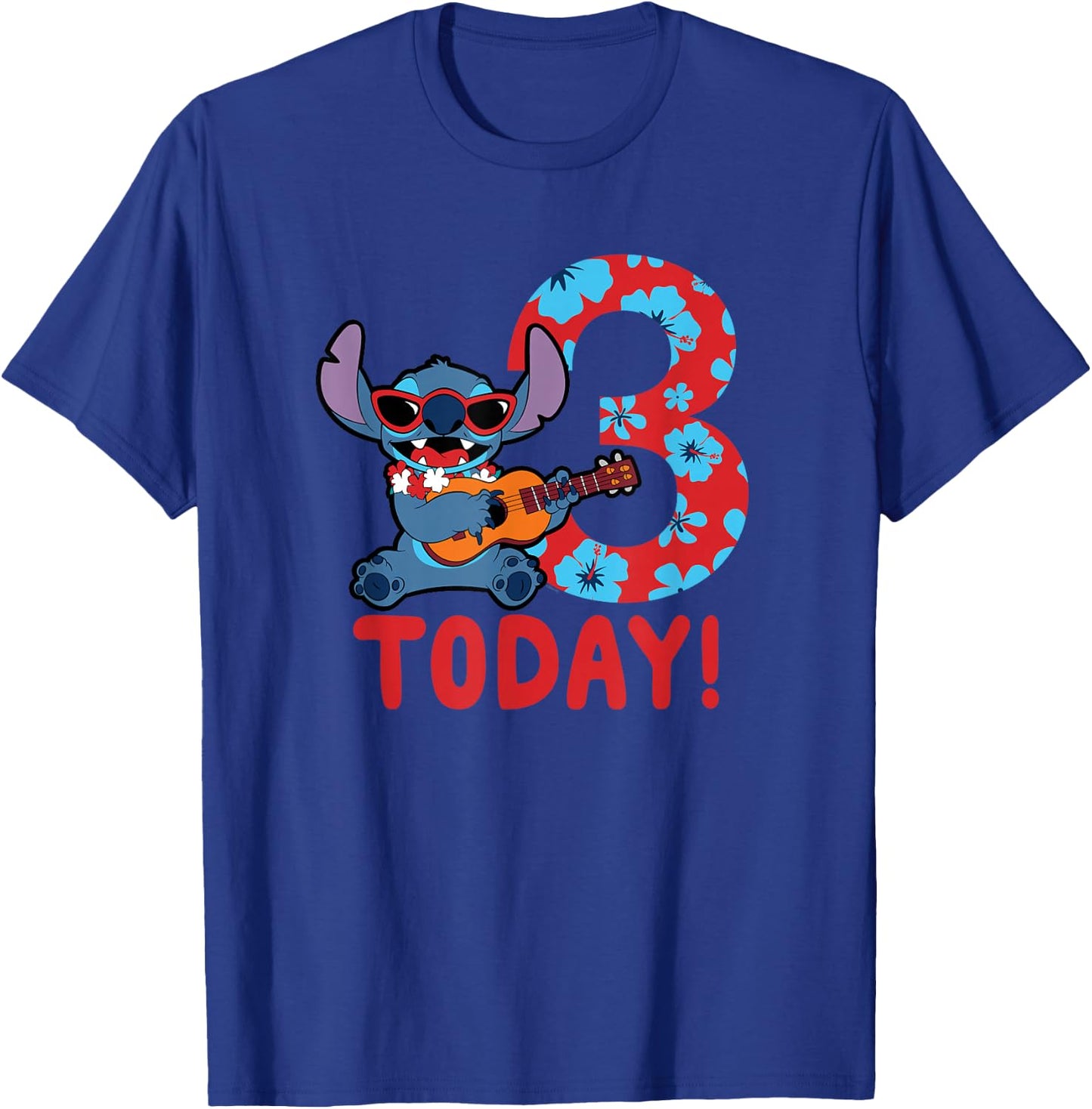 Disney Lilo & Stitch Tropical Birthday 3 Years Old Today T-Shirt - T-Shirt | Royal