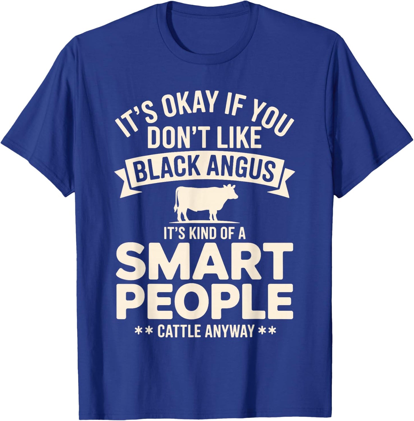 Funny Black Angus Art Women Beef Cattle Rancher T-Shirt - T-Shirt | Royal