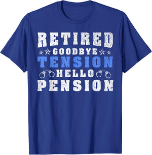 Funny Retired Policeman Retirement Police Officer T-Shirt - T-Shirt | Royal