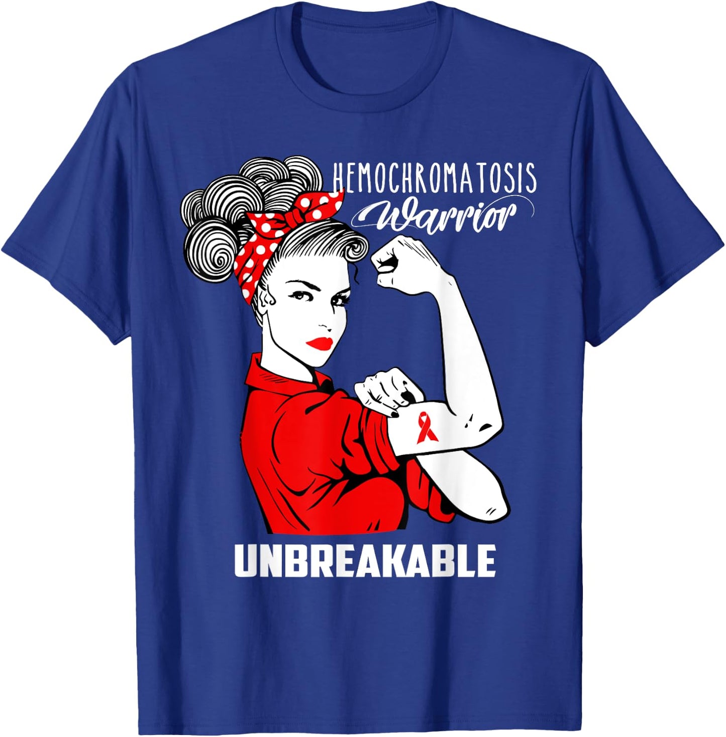 Hemochromatosis Warrior Unbreakable Shirt Awareness Gift T-Shirt - T-Shirt | Royal