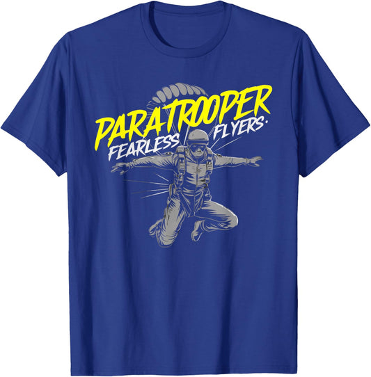 Airborne Paratrooper Military Soldier Parachute T-Shirt - T-Shirt | Royal