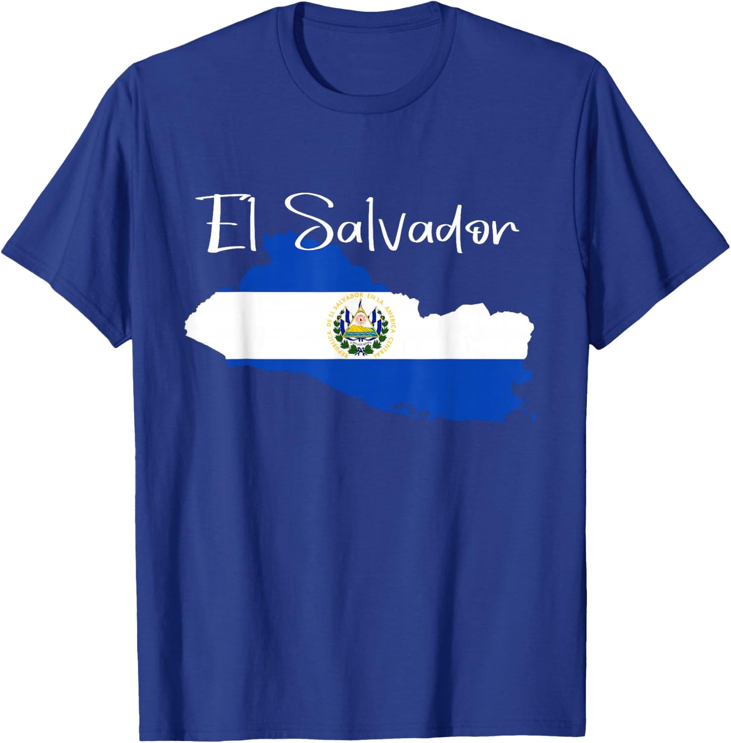 El Salvador Flag Shirt, El Salvador map, Salvador T-Shirt - T-Shirt | Royal