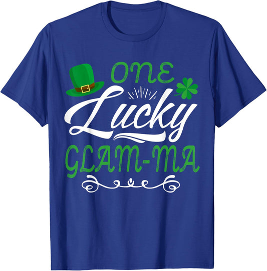 One Lucky Glam-ma St.Patrick's Day Irish Mother Grandma T-Shirt - T-Shirt | Royal