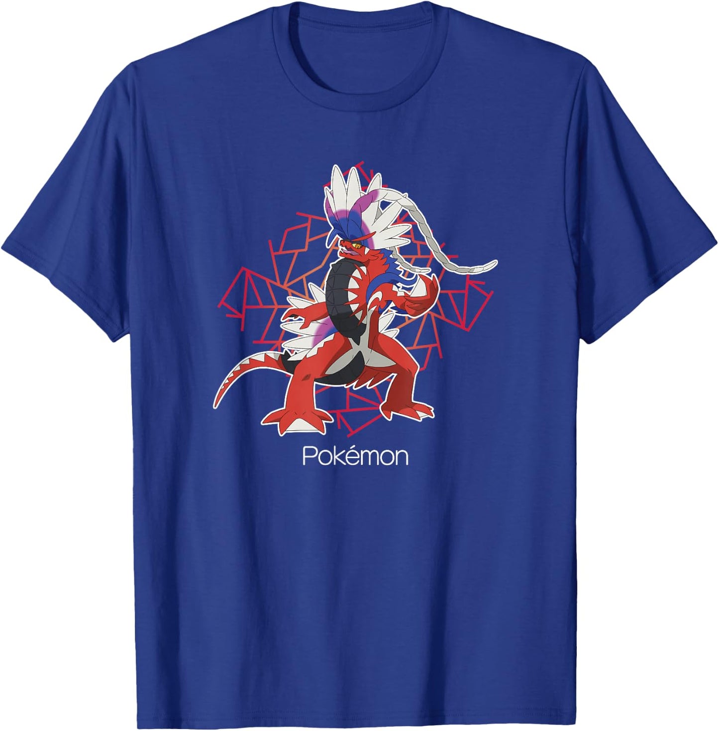 Pokémon Koraidon Legendary Geometric Background Portrait T-Shirt - T-Shirt | Royal