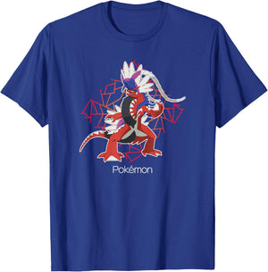 Pokémon Koraidon Legendary Geometric Background Portrait T-Shirt - T-Shirt | Royal