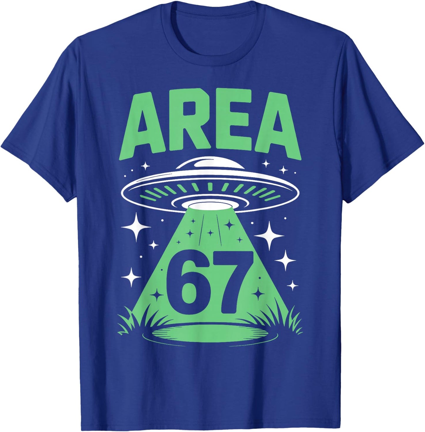 Funny Area 67 UFO Alien Six Seven Meme Gen Alpha Slang Kids T-Shirt - T-Shirt | Royal