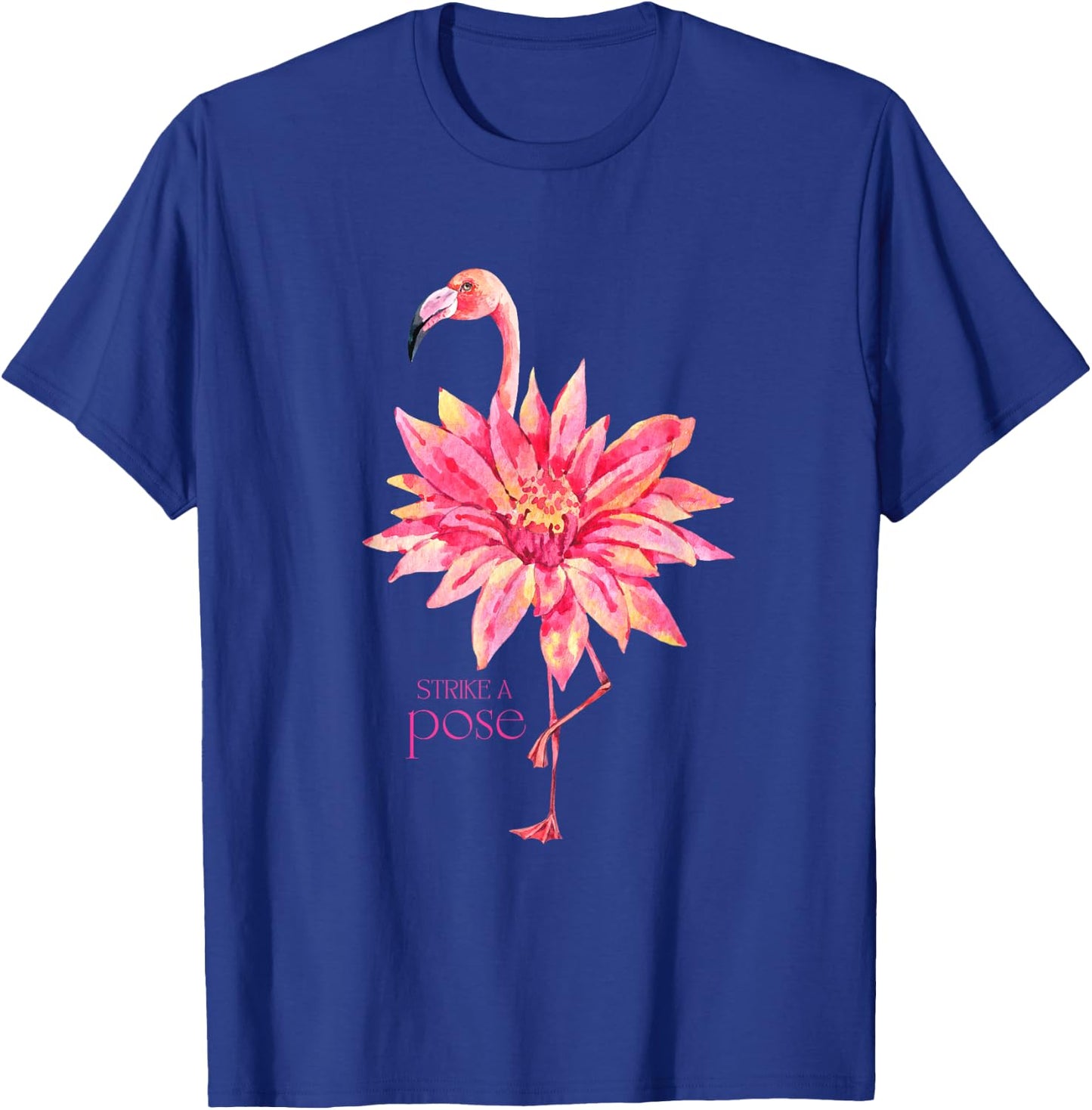 Pink Flamingo Strike a Pose T-Shirt - T-Shirt | Royal