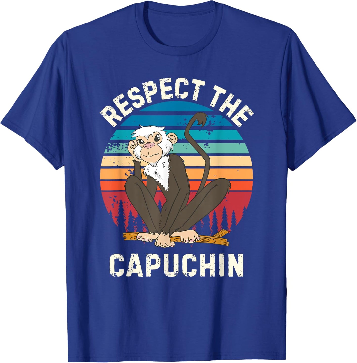 Retro Respect The Capuchin Vintage Capuchin MonkeyLover T-Shirt - T-Shirt | Royal