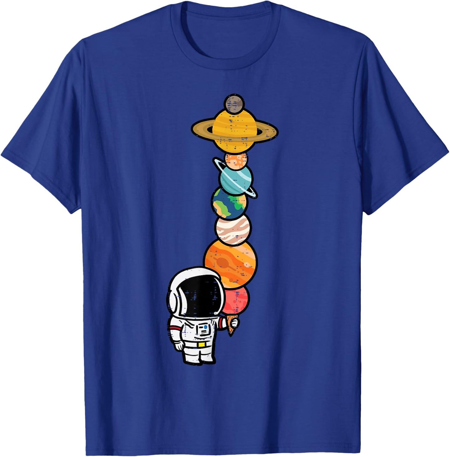 Astronaut Ice Cream Planets Space Boys Girls Kids Women Men T-Shirt - T-Shirt | Royal
