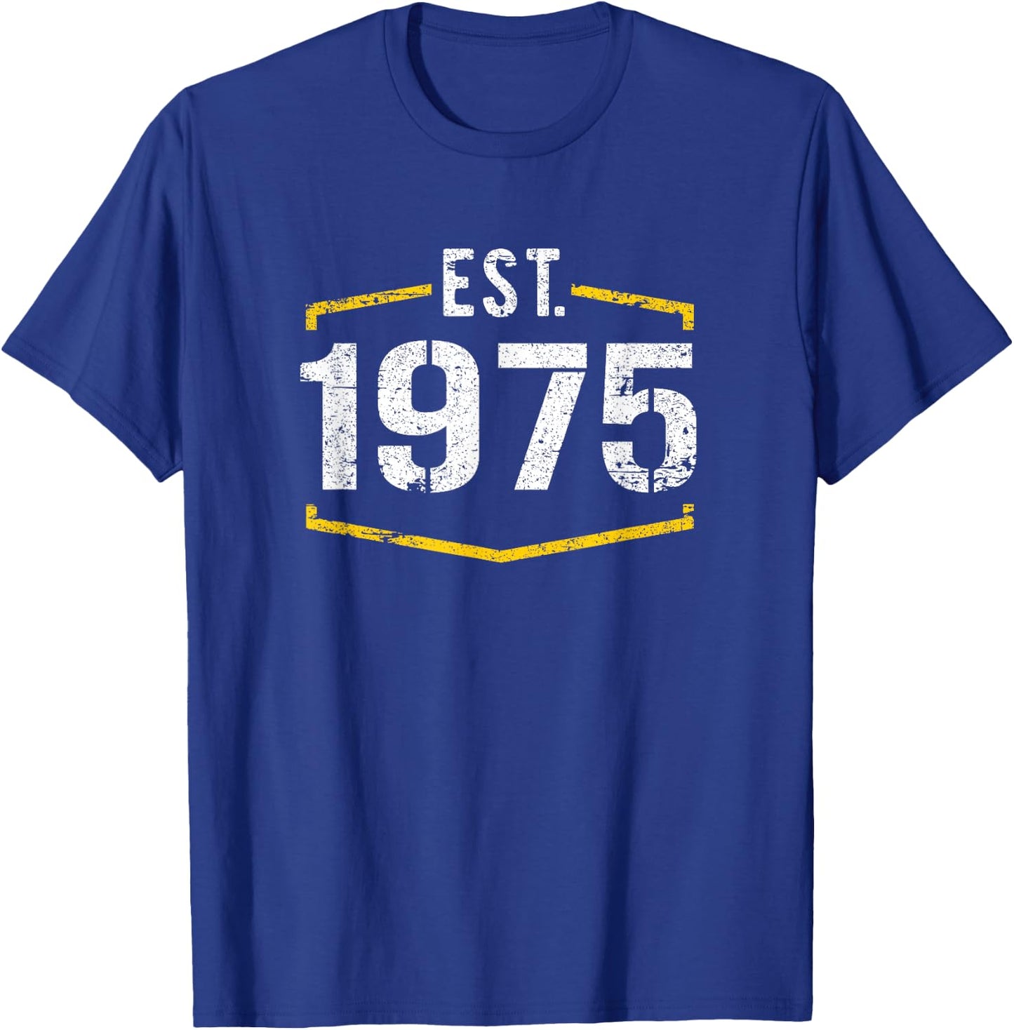 Est 1975 Vintage Style Established 1975 Birthday Design T-Shirt - T-Shirt | Royal