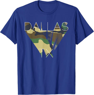 Dallas Camouflage Graphics Texas Camo T-Shirt - T-Shirt | Royal