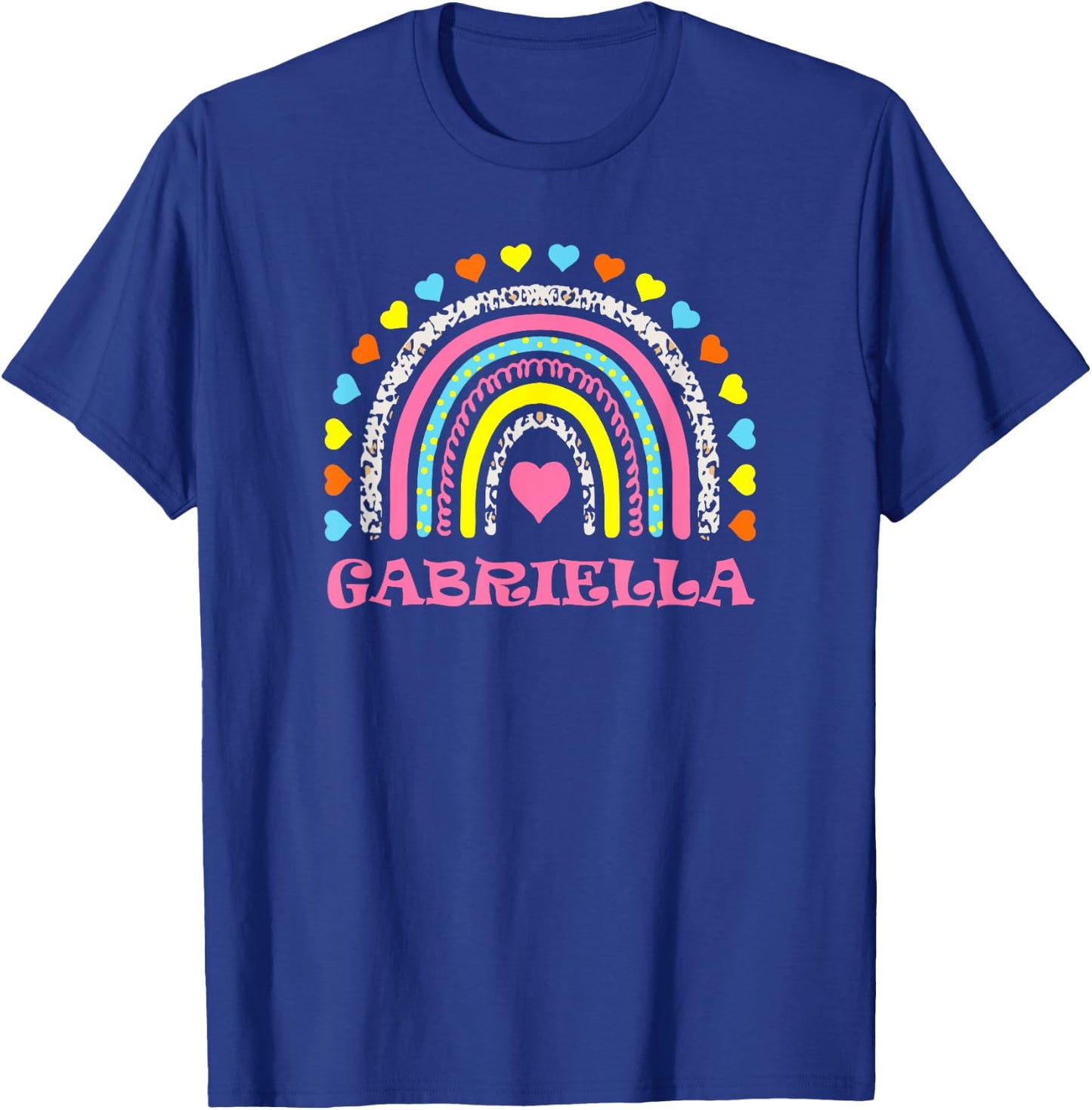 Gabriella Colorful Rainbow Design for Girls Name Gabriella T-Shirt - T-Shirt | Royal