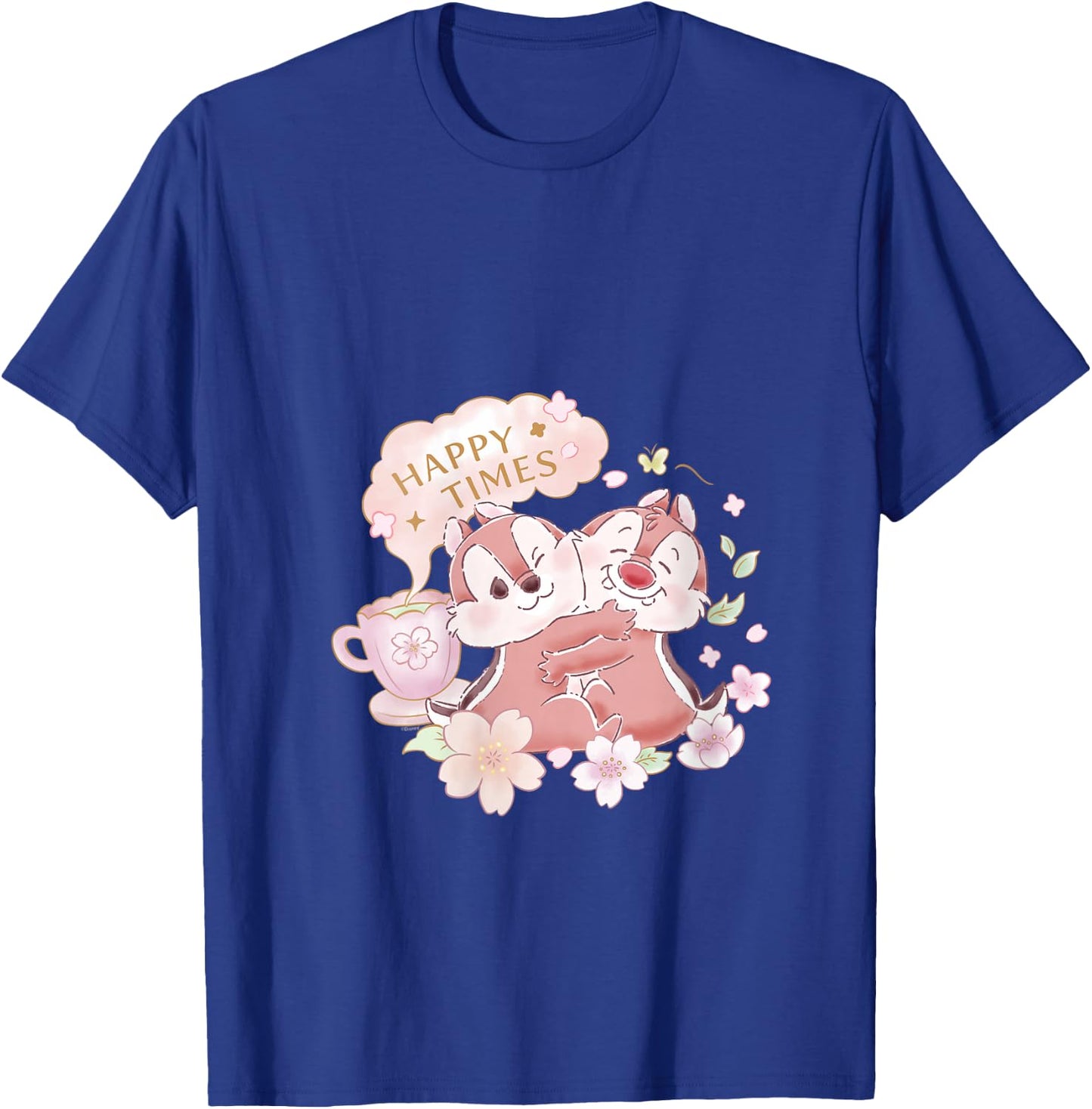 Disney Chip 'n Dale Happy Times Sakura Spring Cherry Blossom V-Neck T-Shirt - T-Shirt | Royal