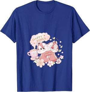 Disney Chip 'n Dale Happy Times Sakura Spring Cherry Blossom V-Neck T-Shirt - T-Shirt | Royal