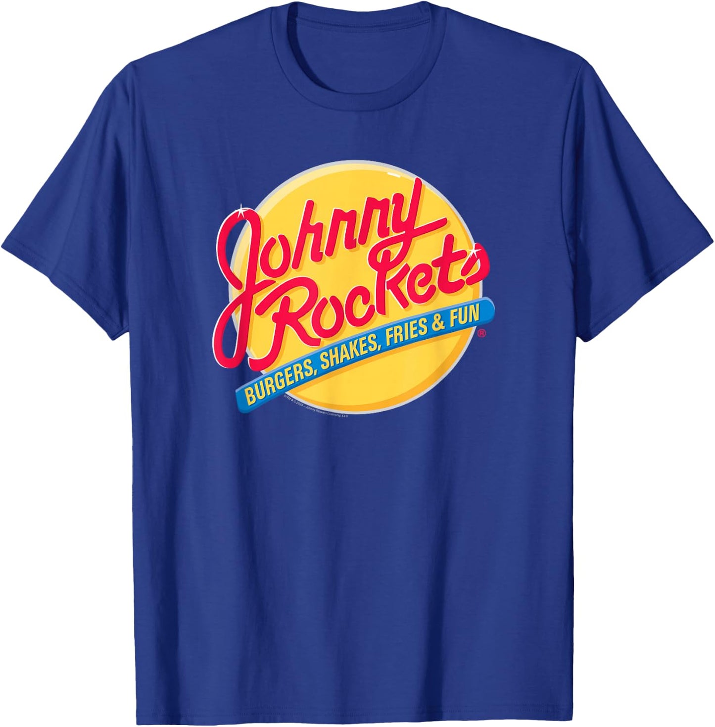 Johnny Rockets Vintage Logo Fast Food T-Shirt - T-Shirt | Royal