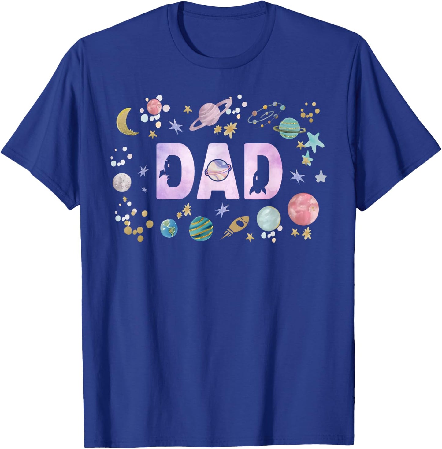 Dad Outer Space Galaxy Birthday Girl 1st Trip Around The Sun T-Shirt - T-Shirt | Royal