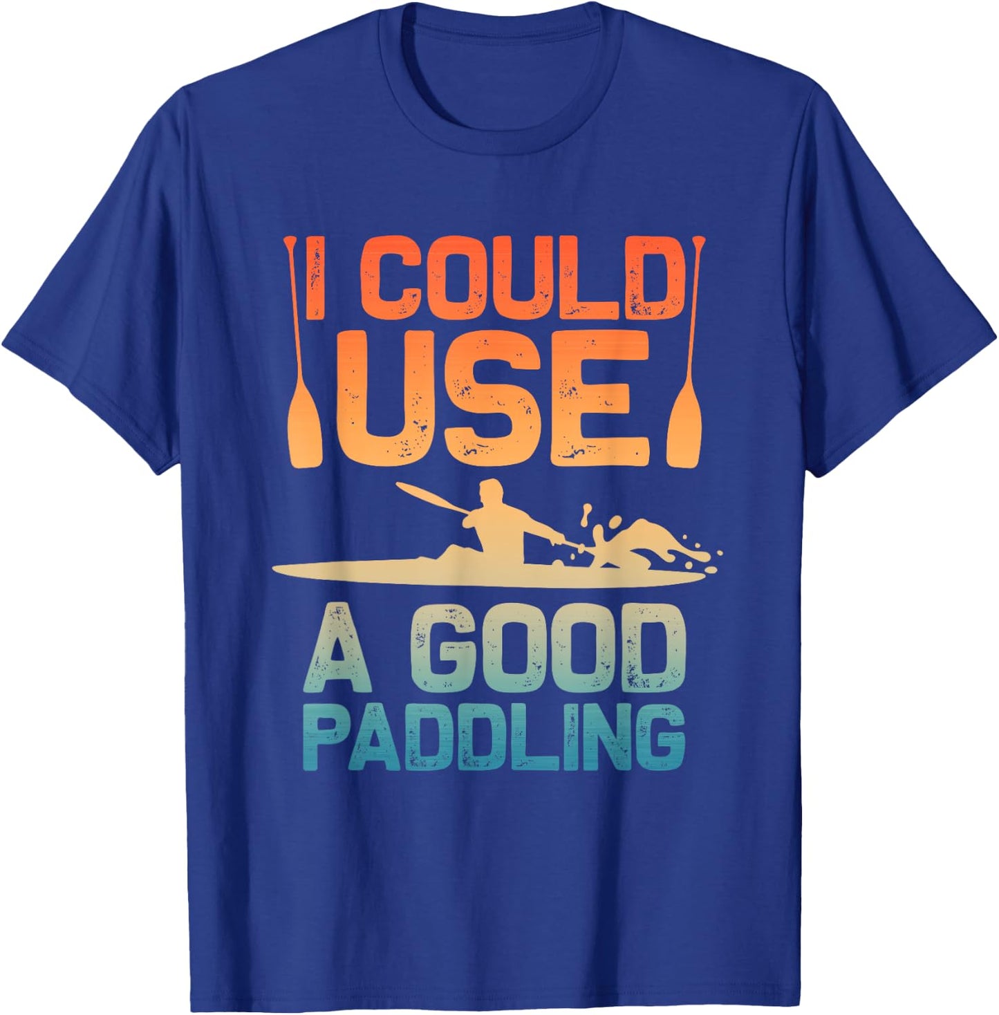 Cute Kayak Art Women Kayaking Kayaker Paddling Kayak T-Shirt - T-Shirt | Royal