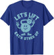 Let's Lift Each Other Up Kettlebell Peace Sign Gym Positive T-Shirt - T-Shirt | Royal
