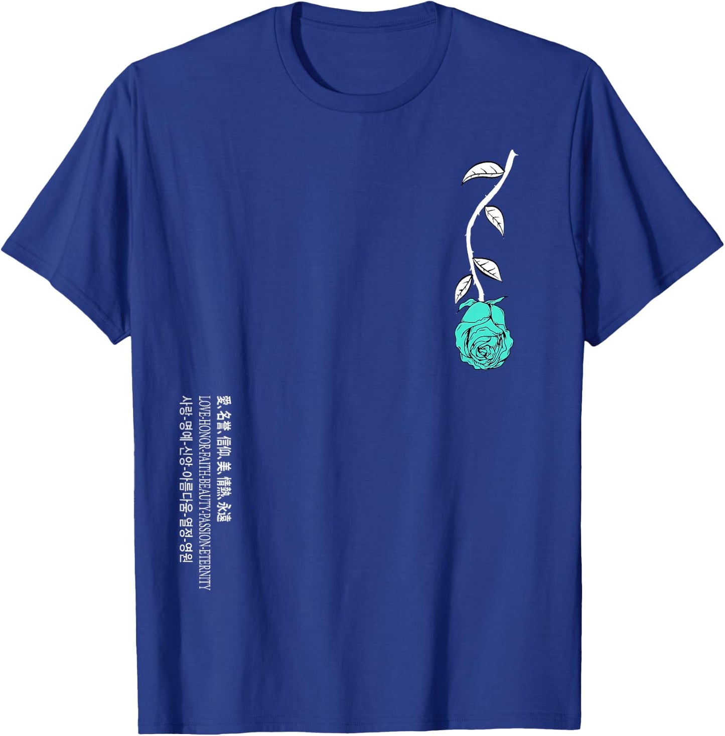 Light Teal Aqua A Rose Is Never Lost Light In Translation T-Shirt - T-Shirt | Royal