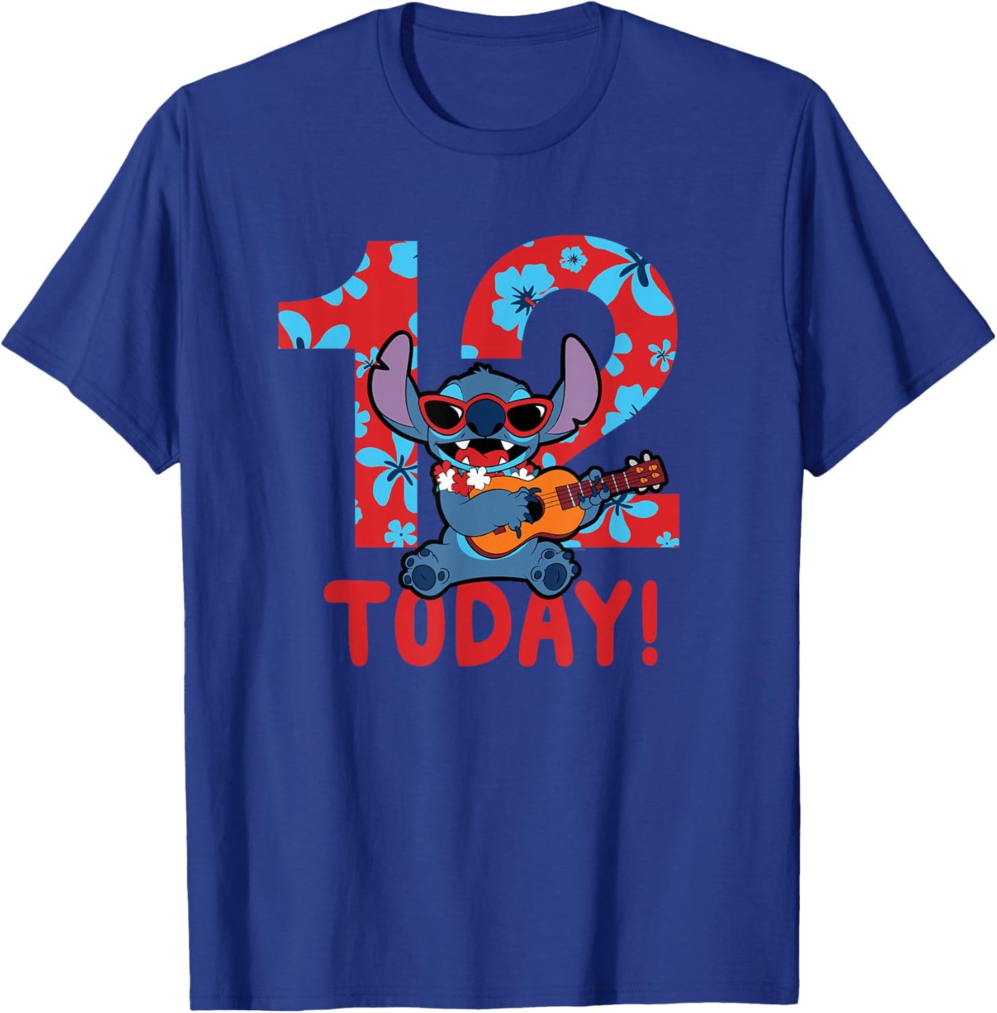 Disney Lilo & Stitch Tropical Birthday 12 Years Old Today T-Shirt - T-Shirt | Royal