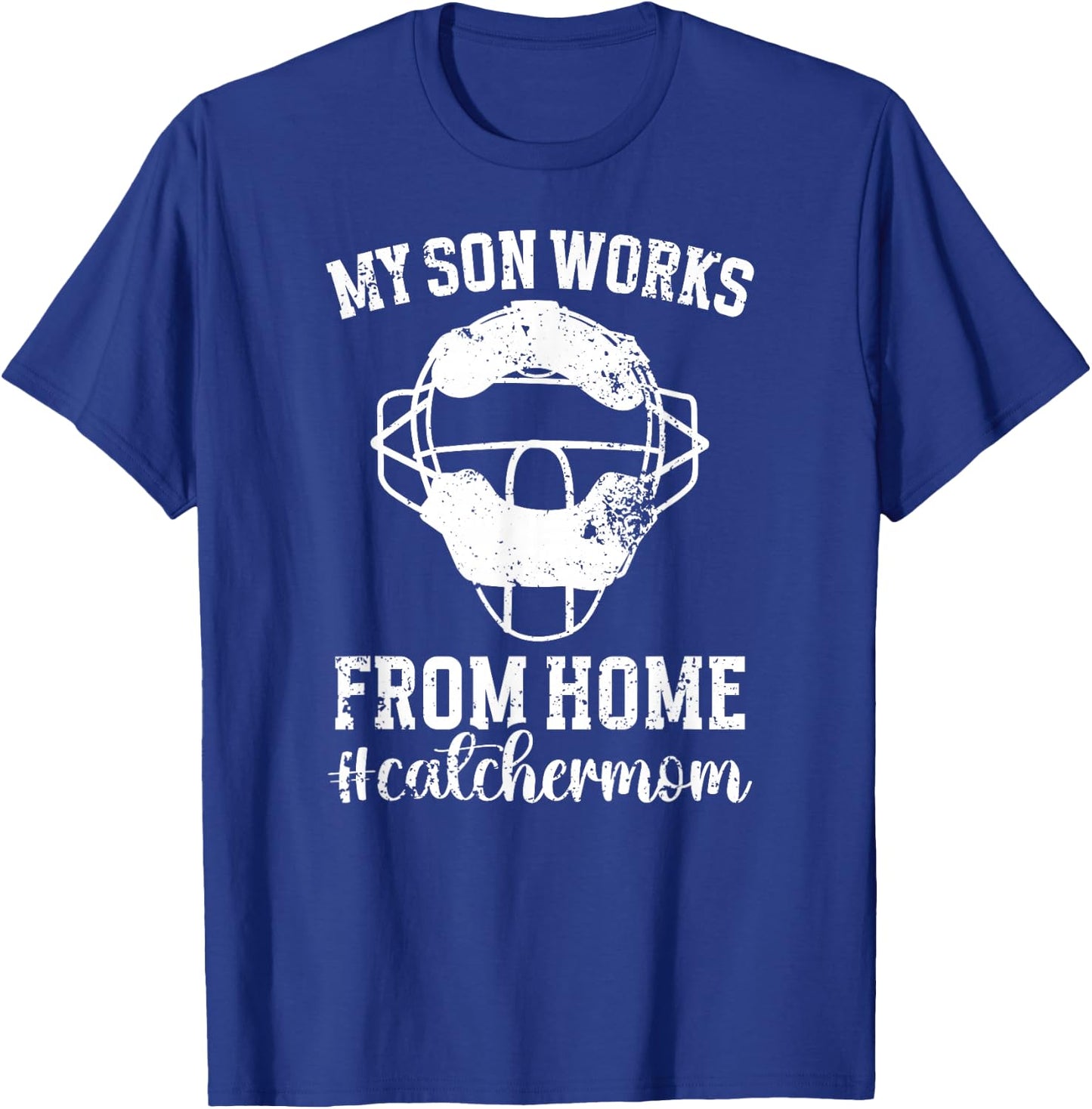 Funny Baseball Catcher Mom Of A Baseball Catcher Mother T-Shirt - T-Shirt | Royal