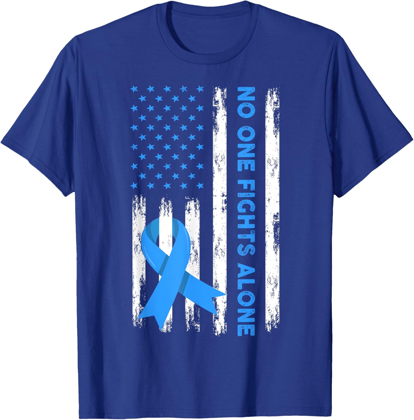 Fight Prostate Cancer American Flag Prostate Cancer Awarenes Kids Men T-Shirt - T-Shirt | Royal
