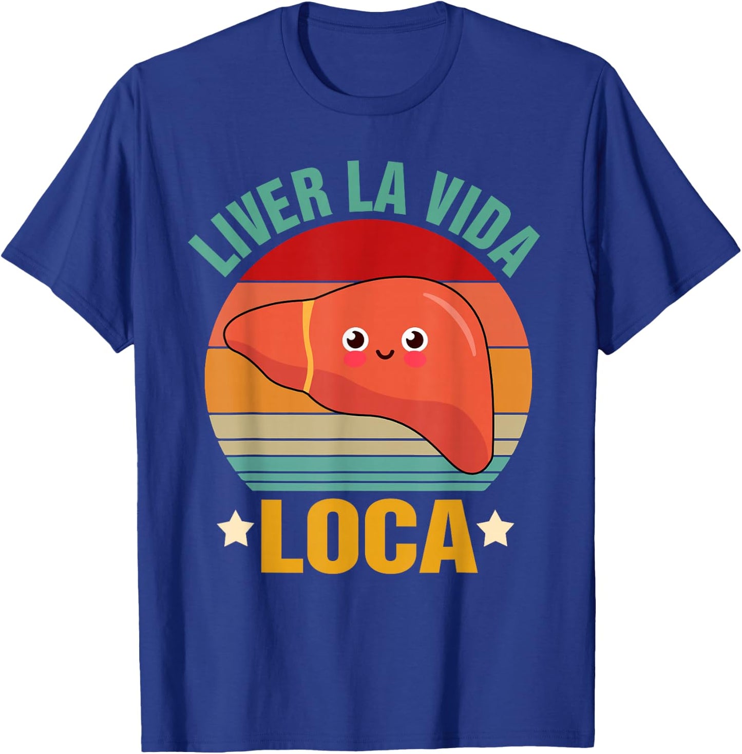 Funny Vintage Liver Disease Hepatology -Adults Black Small U-Neck Short Sleeve Liver Transplant Surgery Recovery Gift T-Shirt - T-Shirt | Royal