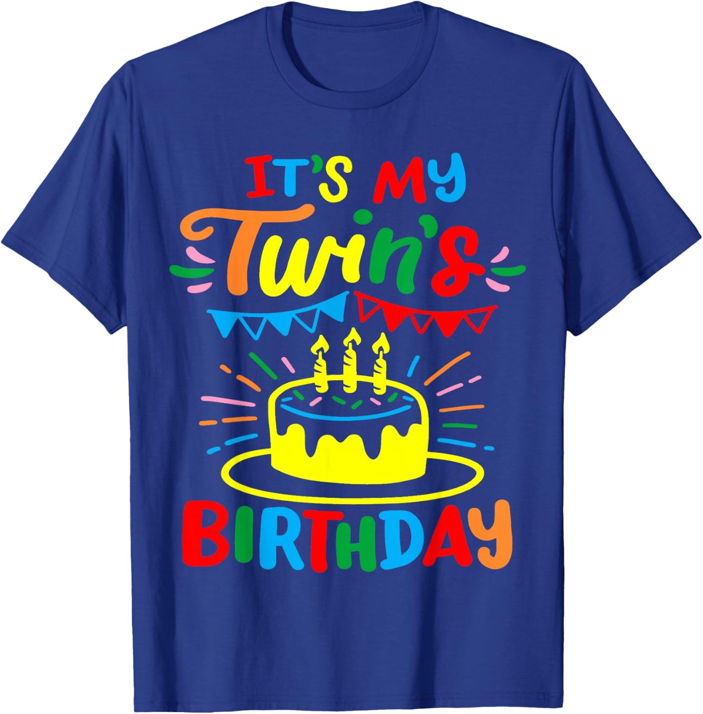 Twins Twin Birthday T-Shirt - T-Shirt | Royal