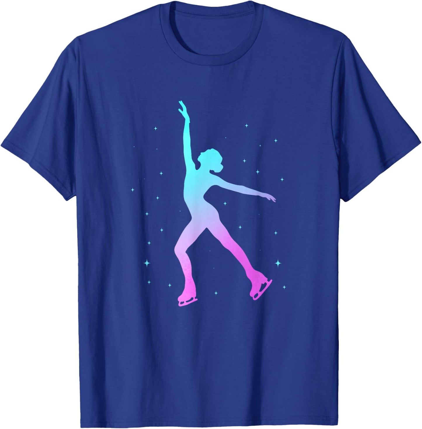 Ice Skating Girl Cute Figure Skater T-Shirt - T-Shirt | Royal