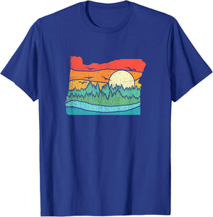 Retro Vintage Oregon Throwback distressed gift T-Shirt - T-Shirt | Royal