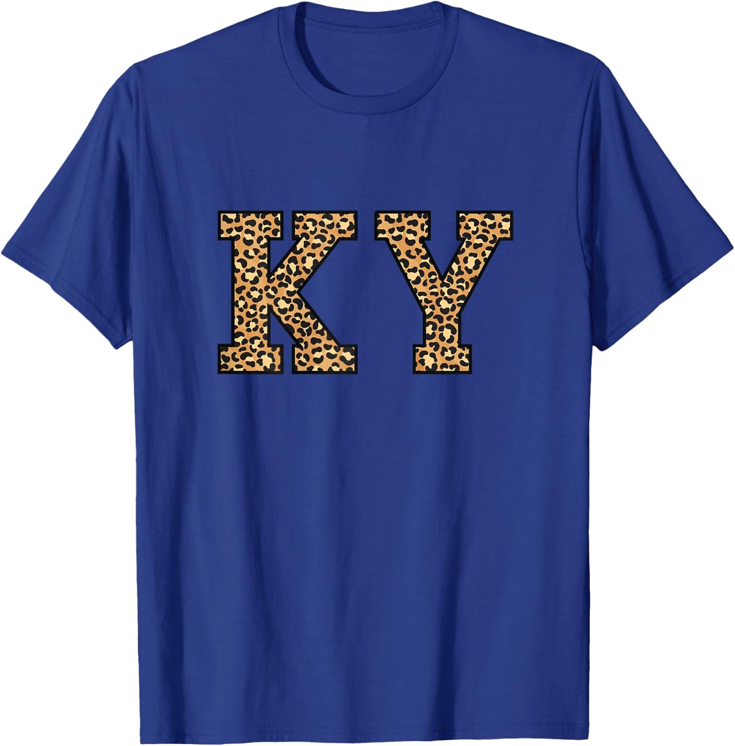 KY Leopard Pattern Girls Kentucky T-Shirt - T-Shirt | Royal