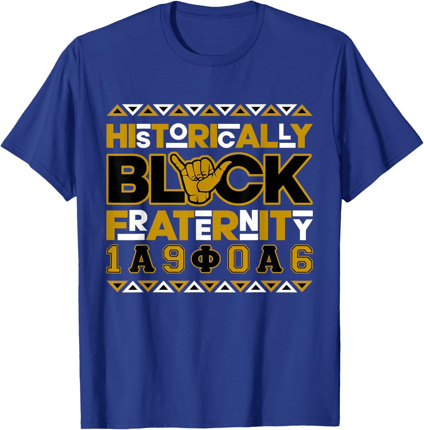 Alpha African Historically Black Fraternity 1906 Hand Sign T-Shirt - T-Shirt | Royal