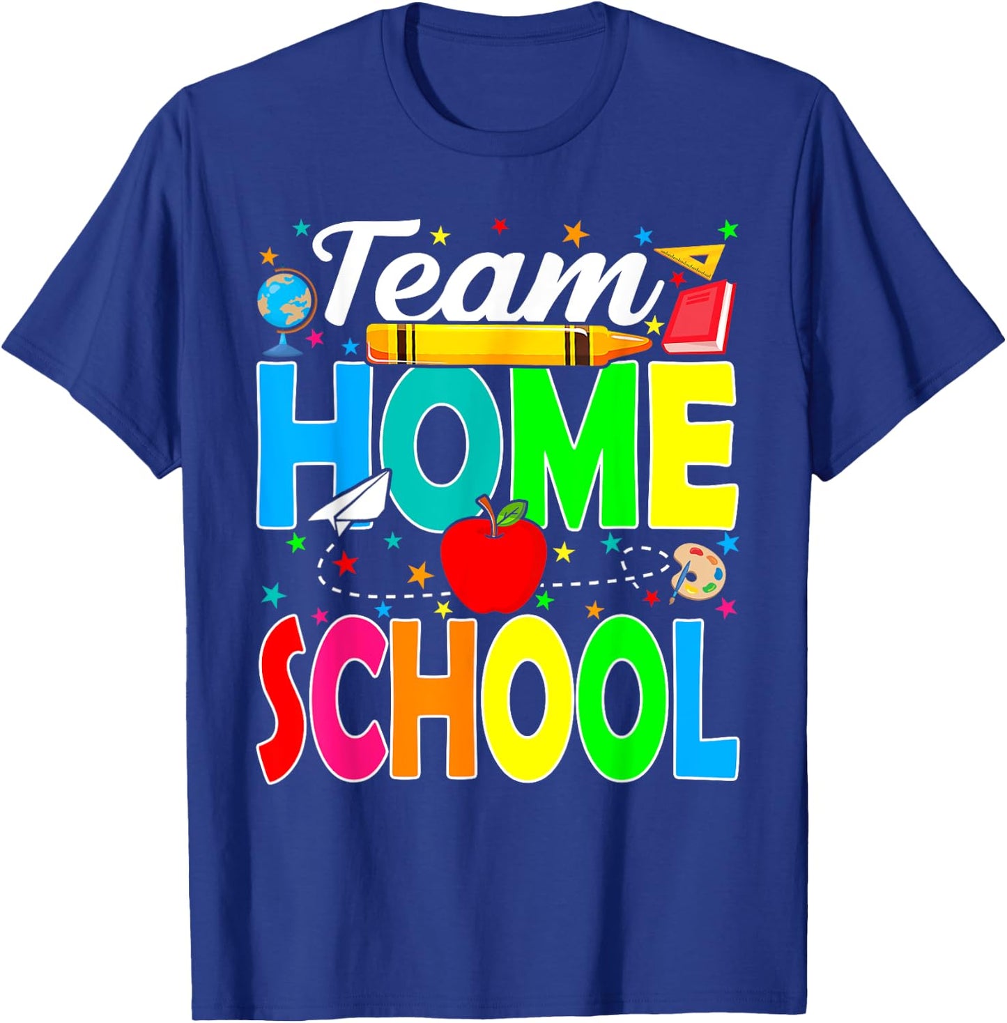 Team Homeschool Teacher Back To School Homeschool Squad T-Shirt - T-Shirt | Royal