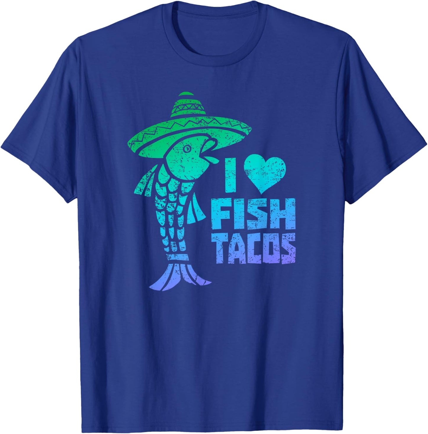 I Love Fish Tacos - Funny Fish Taco T-Shirt - T-Shirt | Royal