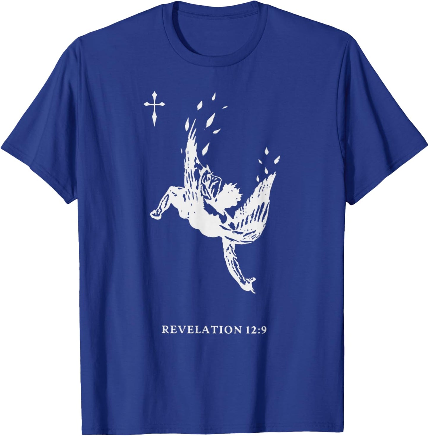 Revelations 12:9 - Fallen Angel Satan Biblical Art T-Shirt - T-Shirt | Royal