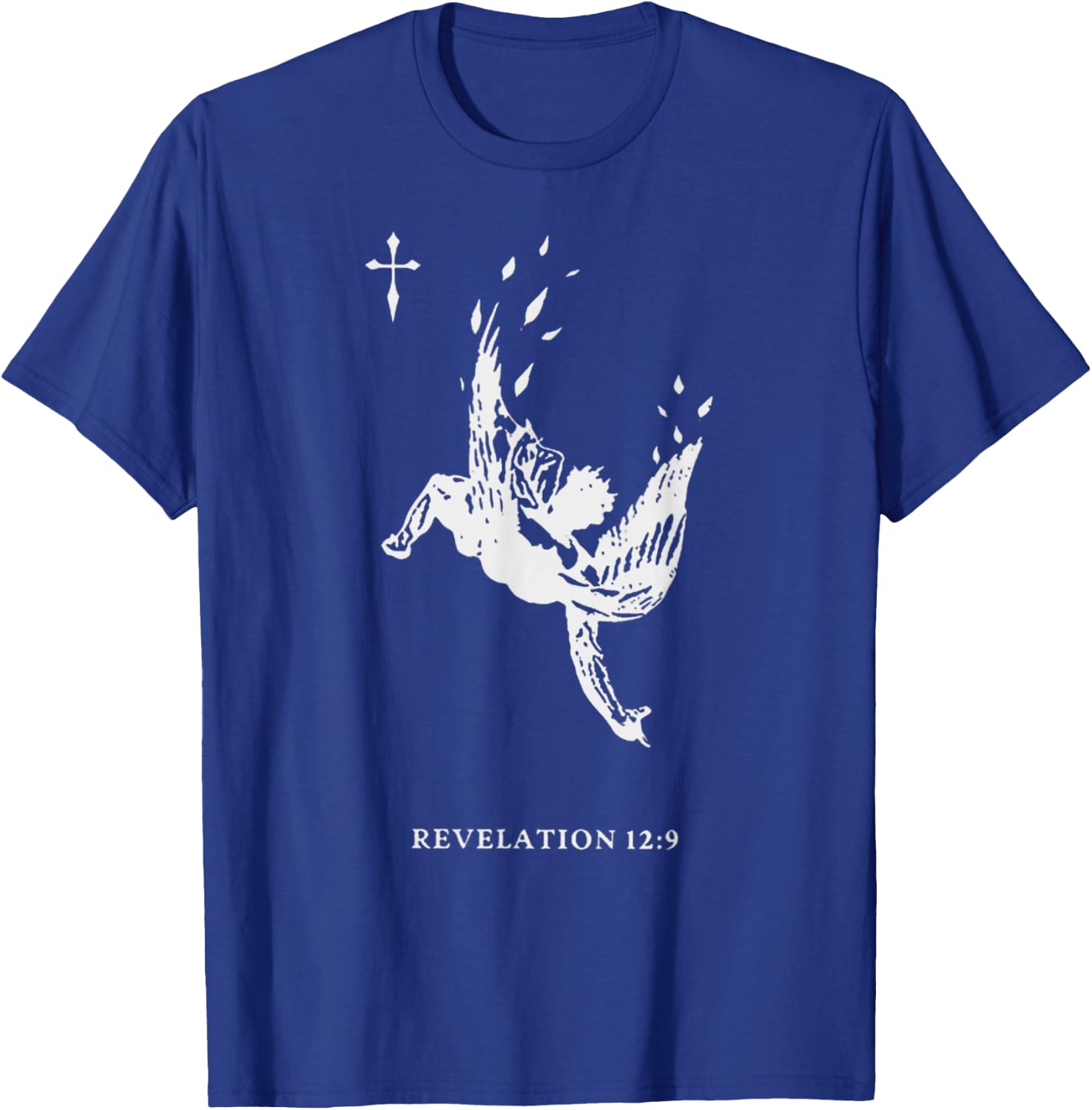Revelations 12:9 - Fallen Angel Satan Biblical Art T-Shirt - T-Shirt | Royal