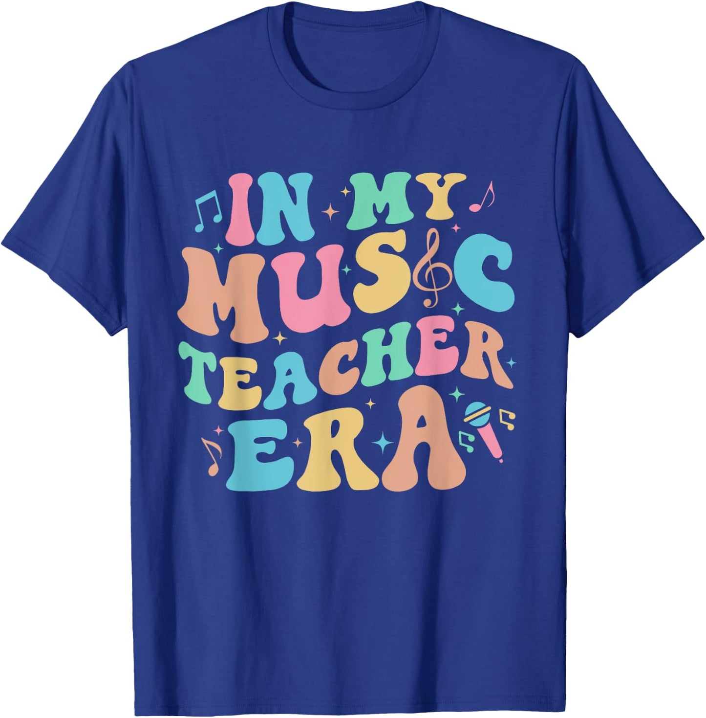 In My Music Teacher Era Back to School Squad Music Teacher Men Women T-Shirt - T-Shirt | Royal